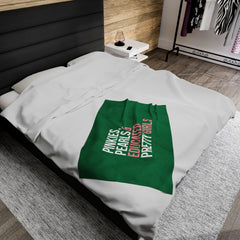 Pinkies Pearls & Educated Pretty Girls Plush Blanket - Green