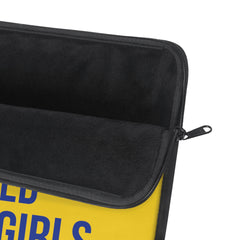 Poodles Pearls & Educated Sigma Girls Laptop Sleeve - Yellow