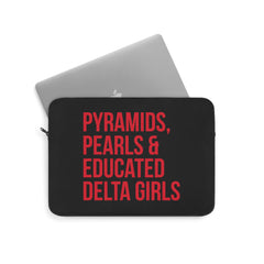Pyramids Pearls & Educated Delta Girls Laptop Sleeve