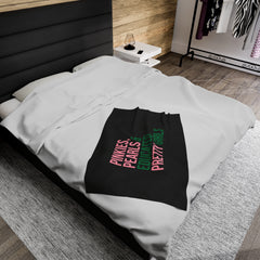 Pinkies Pearls & Educated Pretty Girls Plush Blanket - Black
