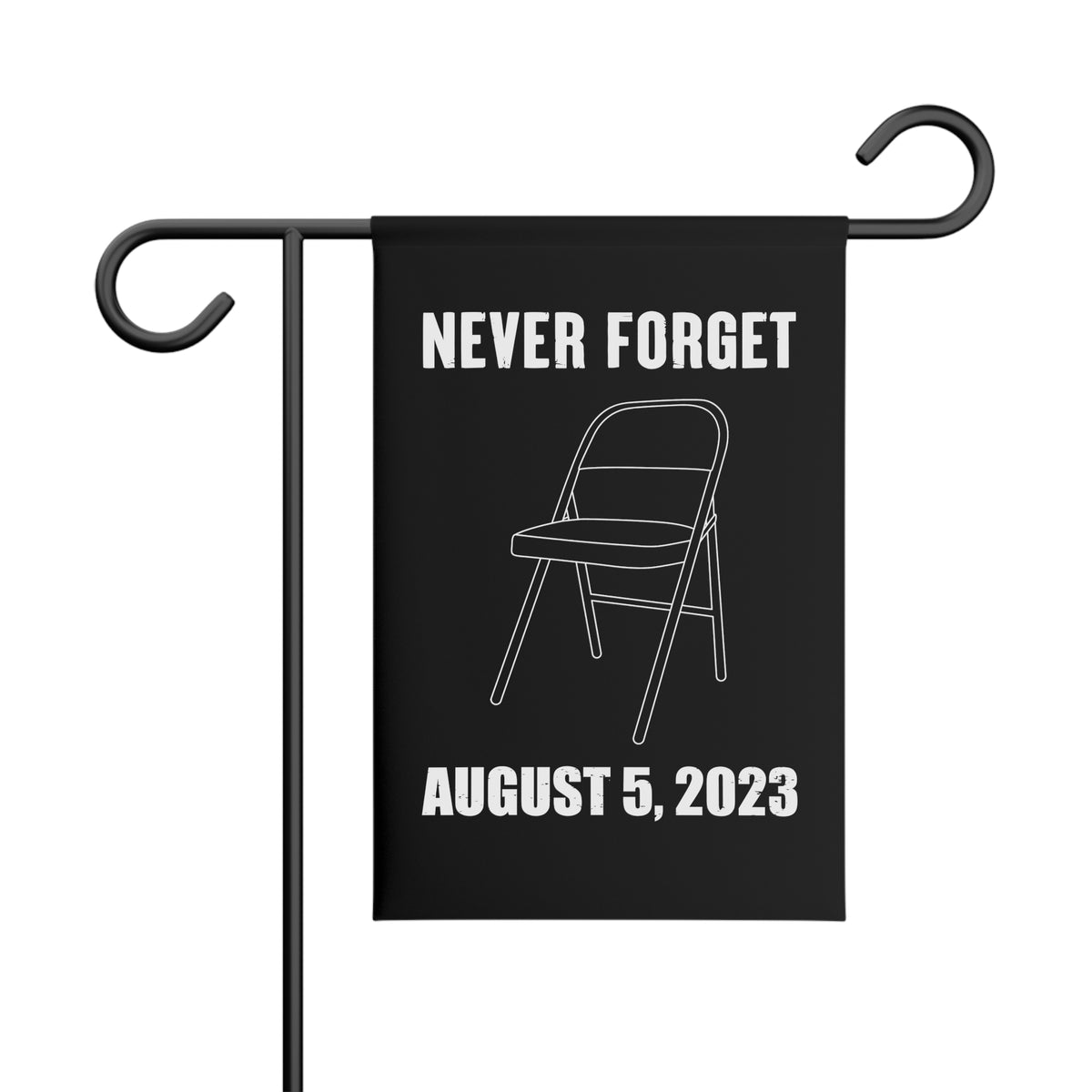 Never Forget August 5, 2023 - Montgomery Riverfront Brawl Garden Flag - Black