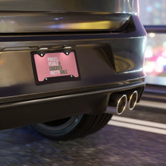 Pinkies Pearls & Educated Pretty Girls Vanity Plate - Pink