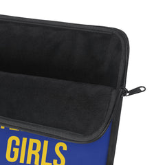 Poodles Pearls & Educated Sigma Girls Laptop Sleeve - Blue