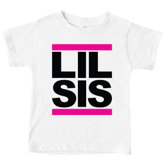 Lil Sis Hip Hop Baby Shirt - Pink Black
