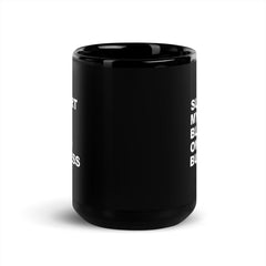 Support My Black Owned Business Black Glossy Mug