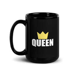 Queen Black Glossy Mug