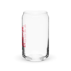 Pyramids Pearls & Educated Delta Girls 16 oz Can-Shaped Glass - Crimson