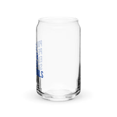 Poodles Pearls & Educated Sigma Girls 16 oz Can-Shaped Glass - Blue