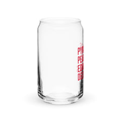Pyramids Pearls & Educated Delta Girls 16 oz Can-Shaped Glass - Crimson