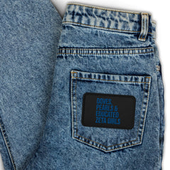 Doves Pearls & Educated Zeta Girls Embroidered Patch