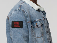 Pyramids Pearls & Educated Delta Girls Embroidered Patch - Black & Crimson