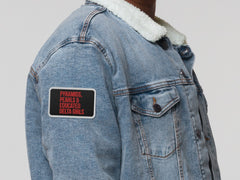 Pyramids Pearls & Educated Delta Girls Embroidered Patch - White & Crimson