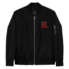 Pyramids Pearls & Educated Delta Girls Premium Bomber Jacket - Crimson