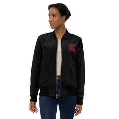 Pyramids Pearls & Educated Delta Girls Premium Bomber Jacket - Crimson