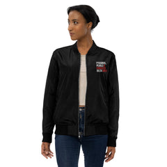 Pyramids Pearls & Educated Delta Girls Premium Bomber Jacket - Crimson & White