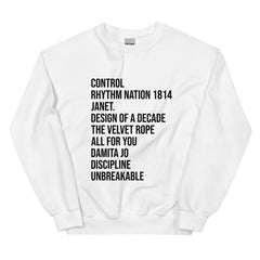 Janet Jackson Albums Appreciation Sweatshirt