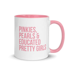 Pinkies Pearls & Educated Pretty Girls Accent Color Mug - Green