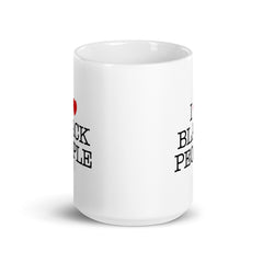 I Love Black People White Glossy Mug
